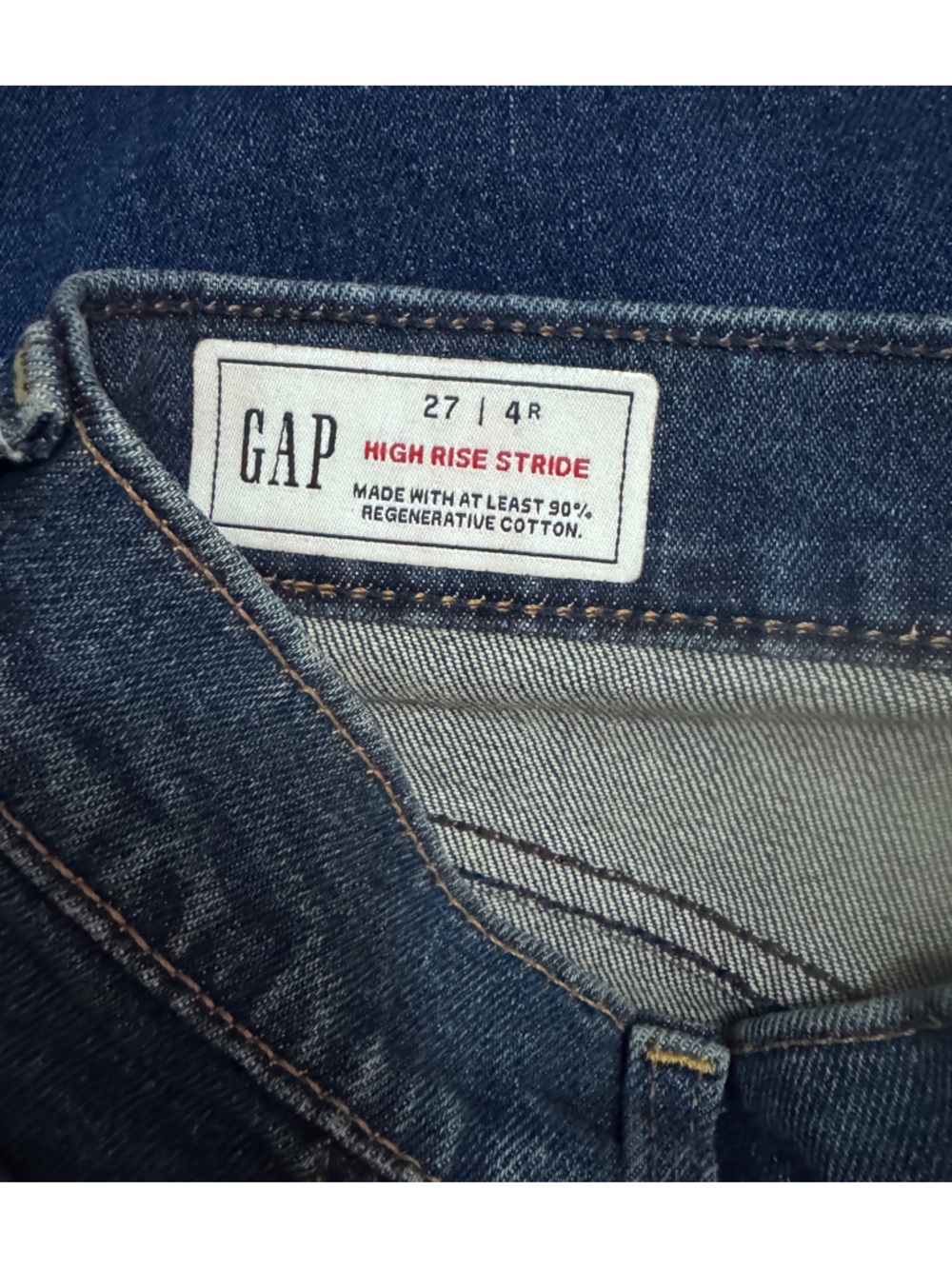 Gap High Rise Stride in Wide Leg Dark Wash Like New Size 27 / 4R - Picture 6 of 7